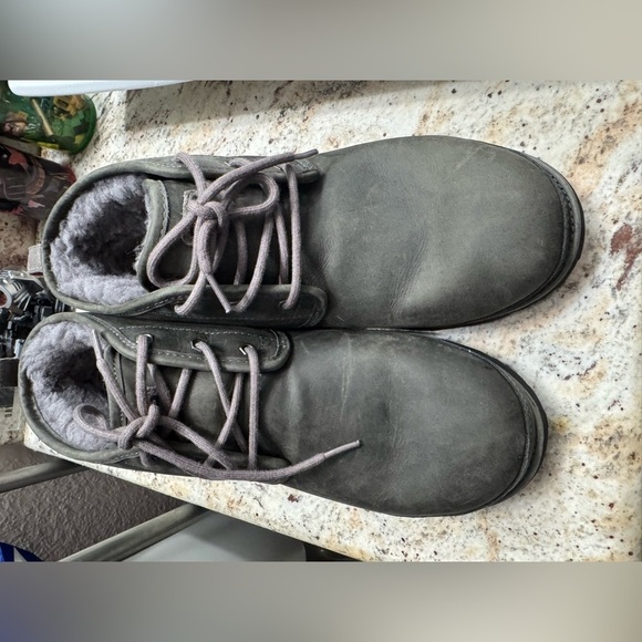 UGG MEN NEUMEL WATERPROOF CHARCOAL LEATHER SHOE US 12 NWOT - Picture 9 of 9